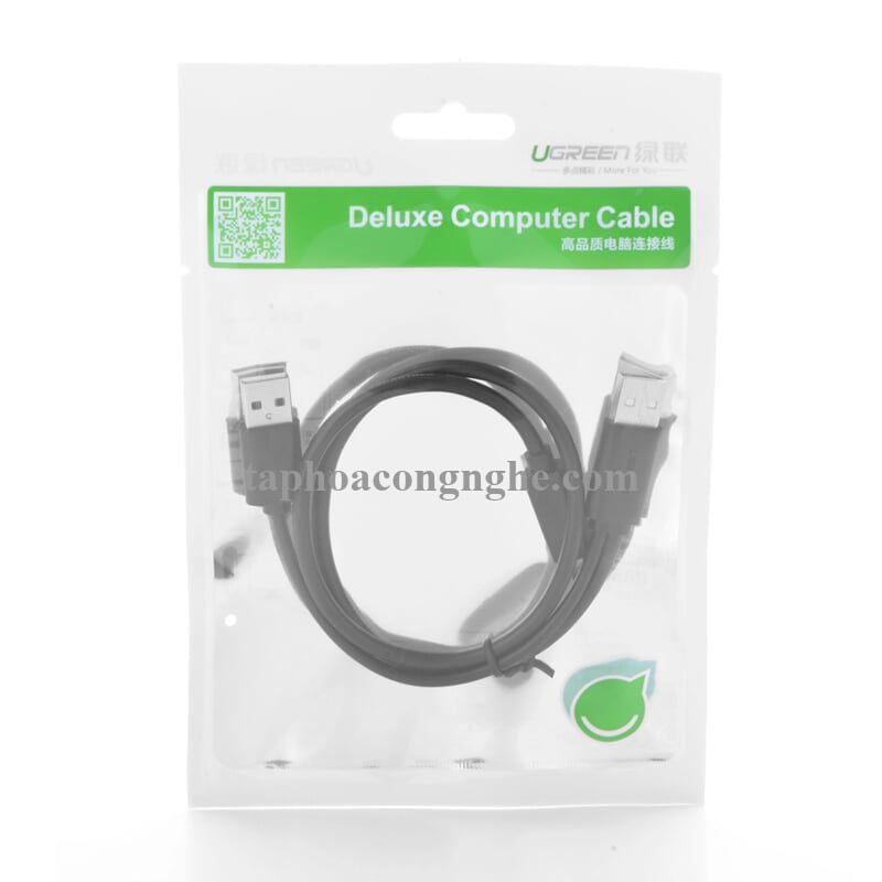 Ugreen 10346 0.5M màu Đen Cáp sạc truyền dữ liệu USB 2.0 sang MICRO USB có trợ nguồn USB US107 30010346